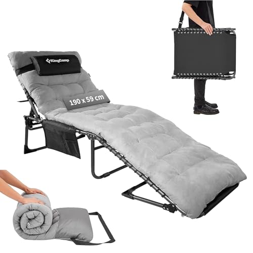 KingCamp ޡ٥å ޤꤿߥ٥å å 3way ʰץ٥å ȥɥ 5ʳĴ ɤ ӡ 600Dåե Ѳٽ120kg ʪǼ 뿲 ⳰ 190 x 59 x 37cm