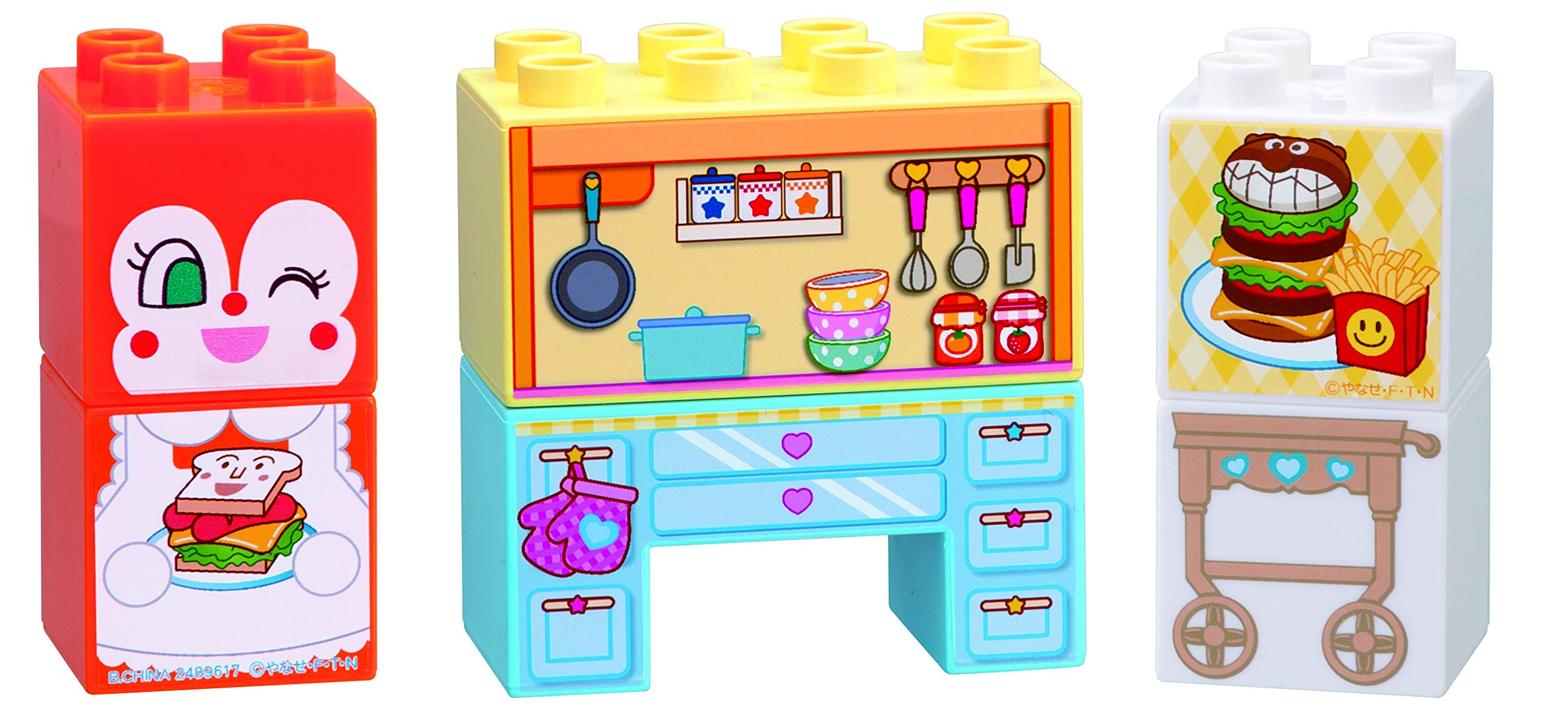 BlockLabo ブロックラボ アンパンマン はじめてブロックセットわくわくキッチンとドキンちゃん