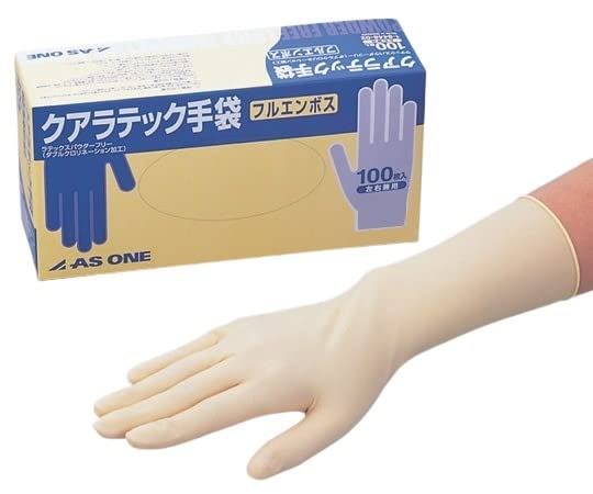 アズワン クアラテック手袋 フルエンボス パウダーフリー M 100枚×10箱 1-8448-42