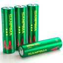 SANPIMA 単3形充電式リチウム電池4本 1.5V 充電電池 単三 充電池 大容量 3000mWh/2000mAh 約1600回循環使用可能 自然放電抑制 ...