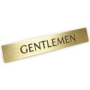 Black Box Buzz 真鍮 ドア プレート 「 GENTLEMEN 」 トイレ 男 男性用 便所 12cm x 2cm