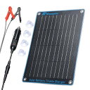 Nicesolar 車 ソーラー充電器 10W ソーラーパネル 12V ソーラーバッテリー充電器 単結晶 IP68防水 自動車 バイク トラクター ボートのバッテリーへの補充電 メンテナンス