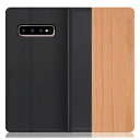 LOOF Nature Galaxy S10 / SC-03L / SCV41 用 ケース 手帳型 カバー 天然木 本革 ウッド 手帳型 ケース 手帳型カバー 携帯ケース 携帯カバー スマホケース スマホカバー ベルト無し 木製 スタンド機能付