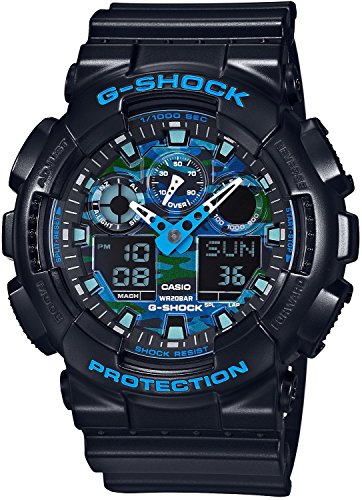 カシオ Gショック G-SHOCK クオーツ メンズ 腕時計 GA-100CB-1A ブルーカモフラ[並行輸入品]