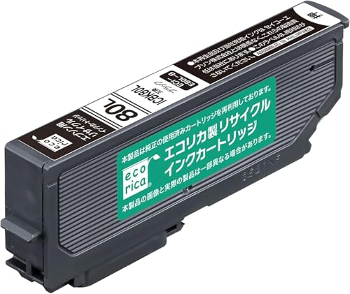 エコリカ エプソン ICBK80L とうもろこし対応リサイクルインク ブラック ESP-E80L-B 残量表示対応