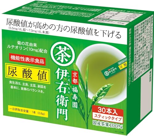 【機能性表示食品】伊右衛門 機能性インスタント緑茶「尿酸値」30本入スティックタイプ 国産茶葉100%