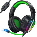 Krysenix PG2 ゲーミングヘッドセット ヘッドホン ゲーミング 3.5mmジャック付き 有線 ノイズキャンセリング AIマイク ステレオサウンド 軽量...