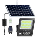 intelamp ソーラーライト センサー屋外 人感 LED (12000mAh大容量電池 170LED 光束最大2000ルーメン) 強力 高感度 高輝度太陽光...