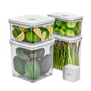 VAKUEN プレミアム真空保存容器&全自動食品シーラー機スターター セット 5点セット 真空パック機 バルブで便利開閉 BPAフリー 100%漏れ防止 非真空保存の容器よりも最大5倍長く食品を新鮮に保