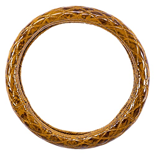 雅(MIYABI) トラック用品 トラックインテリア トラックパーツ トラック内装 シングルシングルダイヤキルトハンドルカバー チンチラ ゴールド 2HS(45～46cm) HCS-CC2HSGO