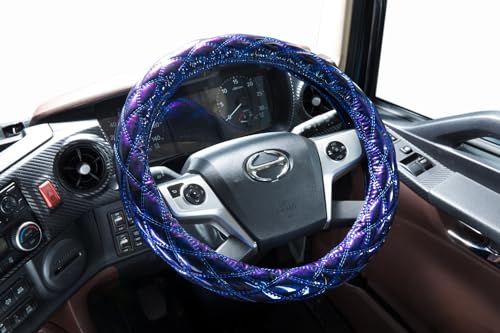 極太ハンドルカバー 鼓星 (オリオン) エナメルレザー ネイビー 2L(46.5～47cm)