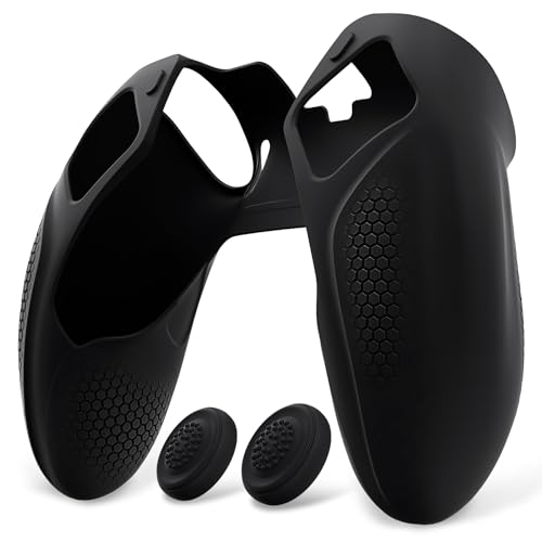 PlayVital ps5 Edgeコントローラーに対応用滑り止めオープンデザインシリコンカバースキンNinjaエディション、人間工学に基づいたプロテクターソフトラバーケース、サムグリップキャップ付きp PlayVital ps5 Edgeコントローラーに対応用滑り止めオープンデザインシリコンカバースキンNinjaエディション、人間工学に基づいたプロテクターソフトラバーケース、サムグリップキャップ付きp
