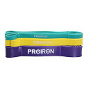 PROIRON レジスタンスバンド 抵抗バンド フィットネスチューブ トレーニング バンド 天然ラテックス製 トレーニングチューブ 懸垂補助 破損を防ぐために厚く (3本セット(緑 +黄色+紫色))(4)