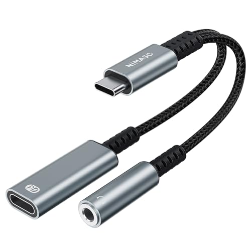 NIMASO 2in1 C ۥѴ֥ 3.5mmۥѴ PD 60W® Type-C ۥ󥸥å ť...