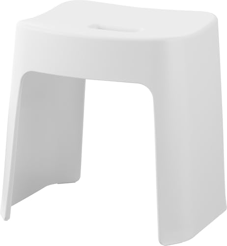 山崎実業(Yamazaki) 洗いやすい マグネット 風呂イス SH32 ホワイト W33×D27×H32cm タワー tower 浮かせる収納 お手入れ簡単 1653