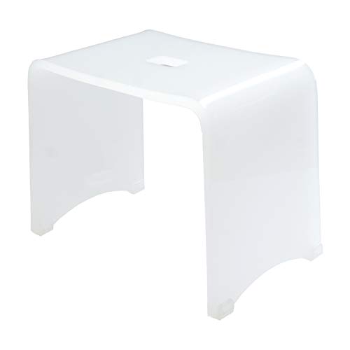 オカ(OKA) Dナチュレ バスチェア ホワイト 高さ27cm(風呂いす) 約幅33.5×奥行23cm