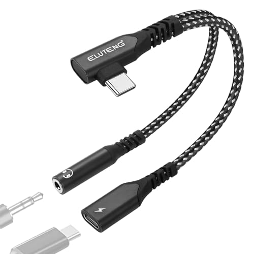 ELUTENG ۥ󥸥å Ѵ C L PD 60W® C ۥѴץ 2in1 3.5mm...