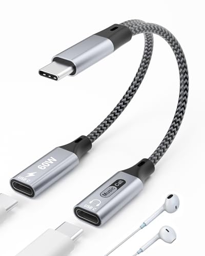 C ۥ Ѵץ 2in1 USB C - ǥ奢 USB C إåɥåȤȽťץ PD 60W® ڲ...