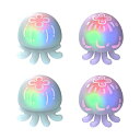 PlayVital 可愛いクラゲps5/ps4対応用ユニバーサルイルミネーションLEDスティックグリップ、ps5 edgeスタンダードジョイスティック対応、Xbox Series X/S対応、Xbox One対応スティックカバー、Switch Pro