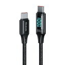 Mcdodo USB-C to USB-Cケーブル 出力スクリーン表示 100W PD急速充電 iPhone 16ケーブル E-markerチップ搭載 高速データ転送 Type-Cケーブル アルミ合金シェル 高耐久ナイロン編み タイプCケーブル MacBook iP