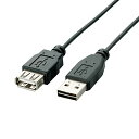 エレコム USBケーブル 延長 USB2.0 (USB A オス to USB A メス) リバーシブルコネクタ 3m ブラック U2C-DE30BK(2)