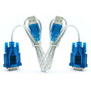 Ren He USB to RS232 アダプタ USB 2.0(オス)- RS232 (オス) DB9ピン HL-340 シリアル変換ケーブル コネクタ アダ...