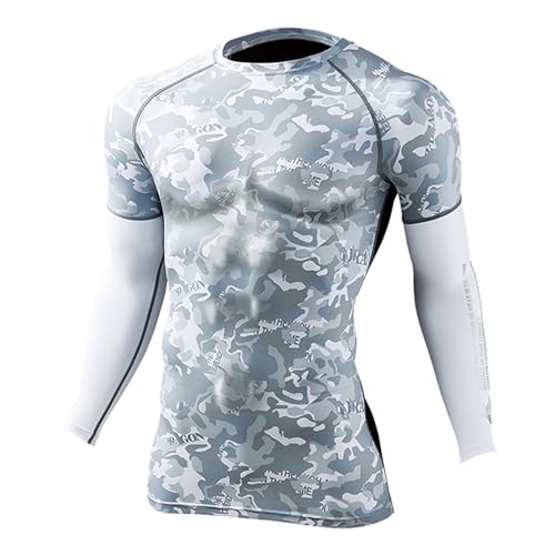 [ジードラゴン] 接触冷感 ロングスリーブ 75194 コンプレッション インナー 吸汗 速乾 自重堂 M 141シルバーカモフラ