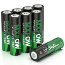 MXPOW 充電池 単3 1.5V充電池 3400mWh(2266mAh) リチウム電池 単三電池 充電式 8本入り