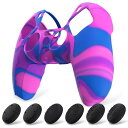 PlayVital ps5対応するカバー、滑り止めコントローラーシリコンスキンケース、プレイステーション5ワイアレスコントローラー対応用人間工学に基づいたソフト...