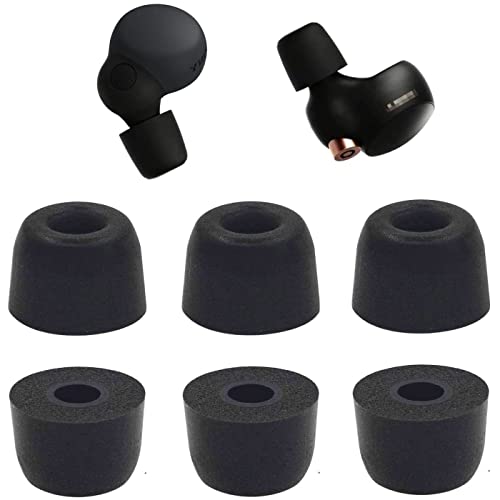A-Pcas イヤーピース 低反発 ウレタン製 Sony用 WF-1000XM4用 Linkbuds S 用 WF-C700用 ウレタン製低反発イヤーピース 記憶フォームイヤーチップ Fit in the Case 遮音性 フィット感 装着感向上 【ブラック L