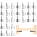 棚ダボ 棚受けダボ ネジ式 40個入り 26*7.5mm ラバーブーツ付き 簡単設置 棚板ダボ セット ABS 固定サポート パーティション シェルフ 本棚サポート ブラケット用