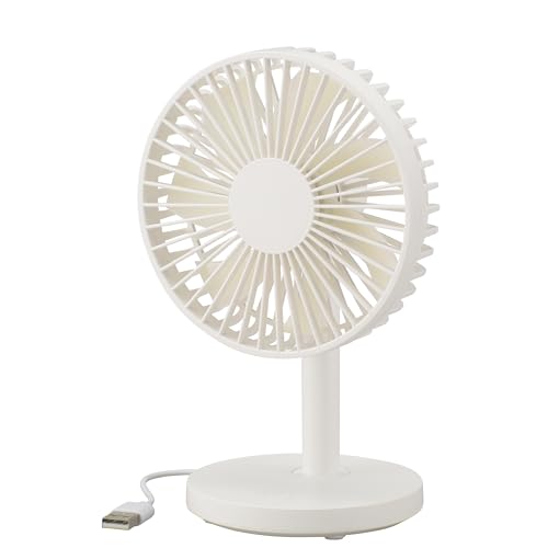 オーム(OHM) 扇風機 USB卓上ミニファン 卓上扇風機 ミニ扇風機 デスクファン USB電源 ホワイト KIS-U11TPBB-W 08-1613 オーム電機