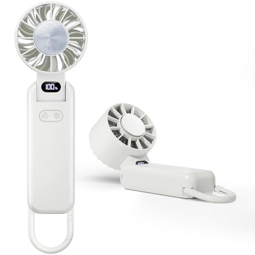 【超高速暴風・瞬時冷感】YUSIDO ハンディファン 冷却プレート付き 6000mAh大容量 携帯扇風機 瞬間冷却..