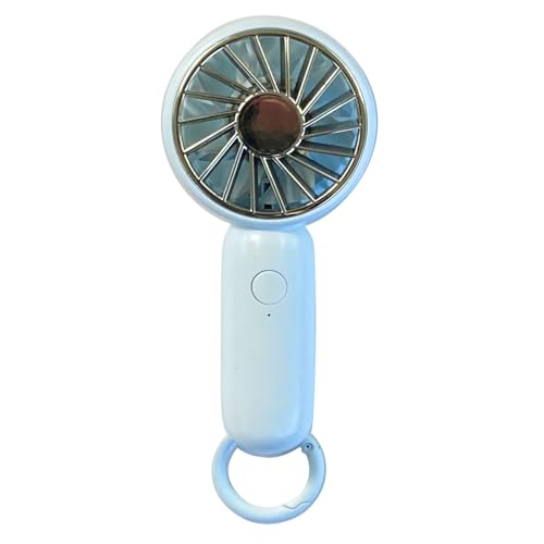 東洋ケース ハンディフックファン 小型 ミニ ポータブル W6 D3 H13cm HF-H3(ペールブルー)