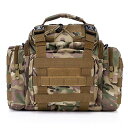 PeachCraft WMT002 多機能バッグ ミリタリー Lサイズ 4WAY ウエストバッグ メッセンジャーバッグ ハンドバッグ ショルダーバック 自転車用バッグ タクティカル (CP迷彩)
