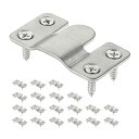 額縁吊金具 ステンレス製壁掛けフック 10組セット/20個 ブラケット金具 額縁フック 時計 鏡 絵画掛けに適用 多機能 石膏ボード・木壁対応 ネジ付 はめ込み...