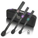 UYECOVE トルクレンチ セットプレセット型 4点組 差込角 3/8 9.5 mm 5-60N.m,1/2 12.7 mm 20-220N.m,1/4 6.35 mm 1-25N.m 自転車 バイク 車 自動車 高精度 ±3% 72歯 5°送り角 見やすいダブル目盛り 左右回転 快速