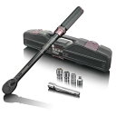 UYECOVE トルクレンチセット 車 タイヤ交換 プレセット型 差込角12.7 mm (1/2インチ) 20-220N.m 6点組 バイク 自動車 エンジン 機械の整備 高精度 ±3% ダブル目盛り 左右回転 短い72ギア 5°送り角 快