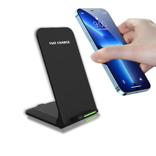 【2025新モデル】Twofox ワイヤレス充電器 2 in 1急速充電 折り畳み式 スタンド 置くだけ 15W/10W/7.5W i-Phone 15/14/13/12シリーズ対応/Galaxy/Note/Apples i-Watch など対応 ブラック
