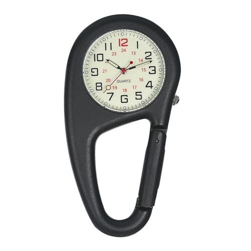 時計 アウトドア 山登り キーホルダー付き 男女兼用: 防水 防雨 スポーツ 夜光 実用 クリップ型時計 ナ..