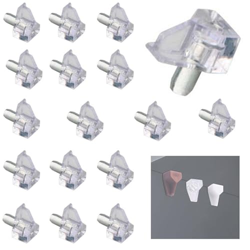 Tibemi 棚ダボ ダボ 棚受け 20個セット 内蔵ネジで美しさを隠す 棚受け金具 差し込みタイプ カラーボッ..