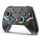Switch2 コントローラー 【2025年 NEWモデル】 Newluck PS4コントローラー Switch1/2代用スイッチ ハンドル 背面ボタン付き 高耐久ボタン マクロ機能 LED RGBライト 重力感応 TURBO連射機能 トライモード