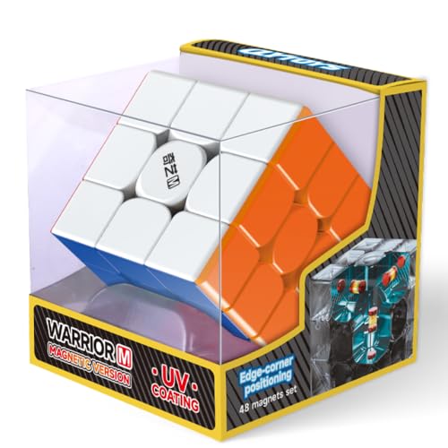 Bucubke QY Warrior M UV 3x3 磁石内蔵 スピードキューブ【正規品】競技用マジックキューブ 3x3x3 立体パズル 知育おもちゃ