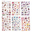moin moin シール 12シート アニマル 動物 猫 花 フラワー 和紙/ご褒美 スケジュール 手帳 アルバム デコ 手紙 カレンダー (猫ざんまい) 2008sl52