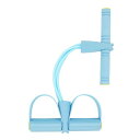 Funriche トレーニングチューブ 筋トレ グッズ 腹筋 背筋 筋トレ ゴム バンド チューブ 健康 器具 運動 ローイングマシン ストレッチ (ブルー)