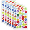 ごほうびシール 花シール 花型 ミックス カラフル よくできましたシール 学習シール 1シート39枚×6シート入り 大容量 手帳 宿題 きらきらぷんぷん丸 YS-015