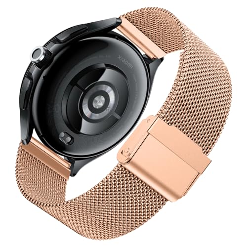 [RicYeel] 時計バンド 20mm 22mm メッシュ織り ステンレス 時計 ベルト 金属バンド スマートウォッチバンド 20ミリ 22ミリ ステンレス鋼ブレスレット 防水時計バンド ベルト ビジネス風 通気性 調