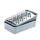 日本製 しゃきふわ大根おろし器 軽い力で楽におろせる立体アーチのおろし金(便利な水切り・滑り止め付き)SSK-14