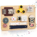 Bacolos モンテッソーリ 玩具 ビジーボード 知育玩具 2 3 4歳 誕生日 プレゼント 玩具 女の子 男の子 幼児のおもちゃ 木のおもちゃ 指先訓練 早...