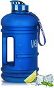 VENNERLI ハーフガロンウォーターボトル 2.2L Lサイズ スポーツウォーターボトル ハンドル付き 72オンス BPAフリー 再利用可能 プラスチックウォータージャグ 漏れ防止 ハイドロボトル ジム ヨ